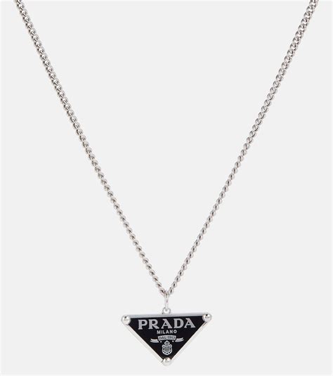 prada leather necklace